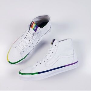 Vans Sk8-Hi Tapered Rainbow Foxing & White Skate Shoes Men’s Size 13 NWOB